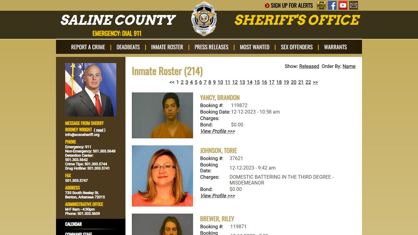 Inmate Roster - Current Inmates Booking Date Descending - Saline County ...